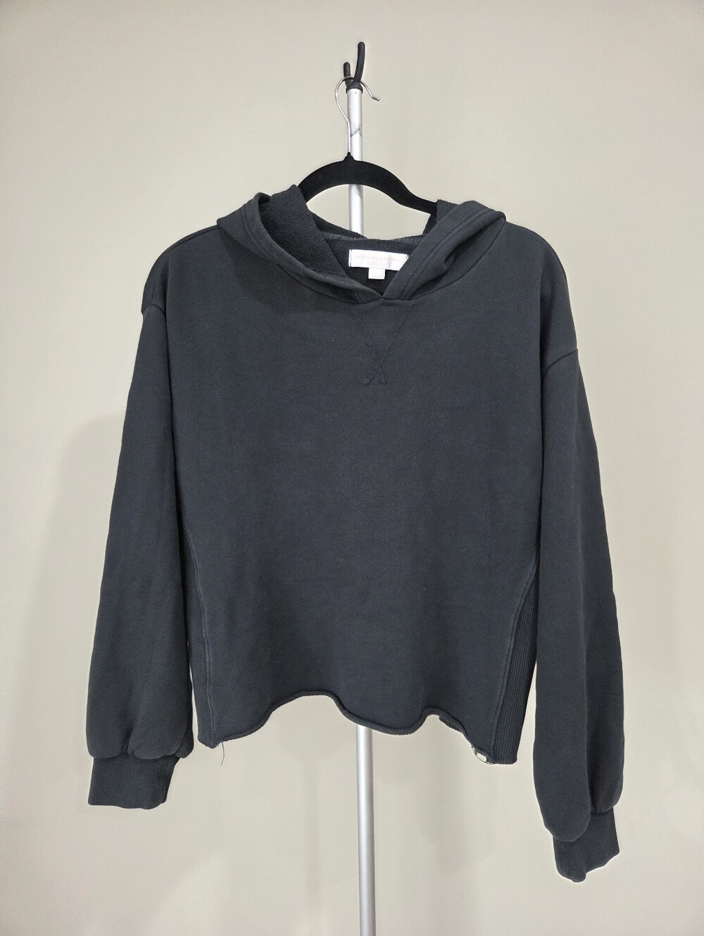 Spiritual Gangster Washed Black Cropped Hoodie Sz.Medium